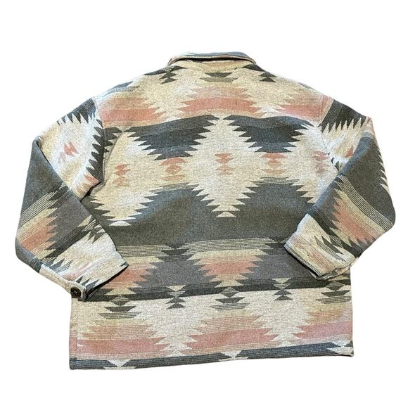 Jodifl Women’s Large Pink and Gray Aztec Button Up Shacket Shirt/Jacket - Picture 8 of 8